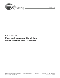 Datasheet CY7C65100-SC manufacturer Cypress