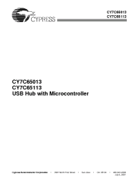 Datasheet CY7C65113 manufacturer Cypress