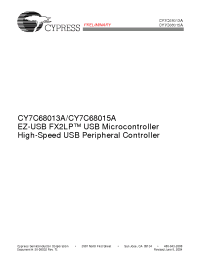 Datasheet CY7C68013A-56PVXCT manufacturer Cypress