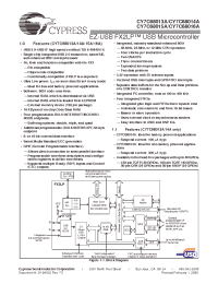 Datasheet CY7C68014A-56LFXC manufacturer Cypress