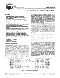 Datasheet CY7C924ADX-AC manufacturer Cypress