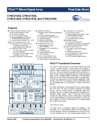 Datasheet CY8C21234-24PVX manufacturer Cypress