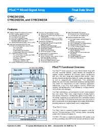 Datasheet CY8C24223A-24PVXIT manufacturer Cypress