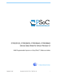 Datasheet CY8C25122-24PI manufacturer Cypress