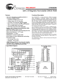 Datasheet CY9C62256-70PI manufacturer Cypress