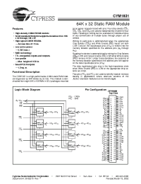 Datasheet CYM1831PM-20C manufacturer Cypress