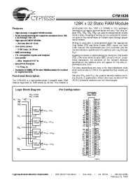 Datasheet CYM1836P8-15C manufacturer Cypress