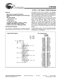 Datasheet CYM1846PZ-15C manufacturer Cypress
