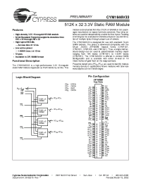 Datasheet CYM1846V33P8-20C manufacturer Cypress