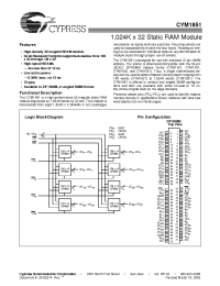 Datasheet CYM1851-12 manufacturer Cypress