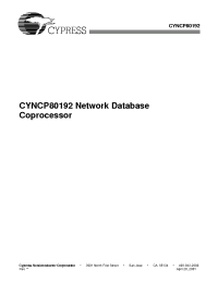 Datasheet CYNCP80192-BGC manufacturer Cypress