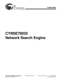 Datasheet CYNSE70032-66BGC manufacturer Cypress