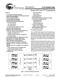 Datasheet CYP15G0401DXA manufacturer Cypress