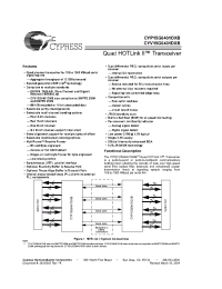 Datasheet CYP15G0401DXB manufacturer Cypress