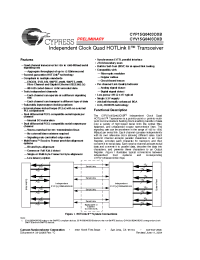 Datasheet CYP15G0403DXB manufacturer Cypress