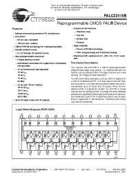 Datasheet PALC22V10B-15JC manufacturer Cypress