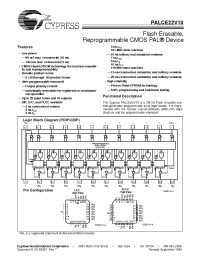 Datasheet PALC22V10D-7C manufacturer Cypress