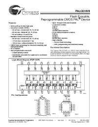 Datasheet PALCE16V8-10JCT manufacturer Cypress