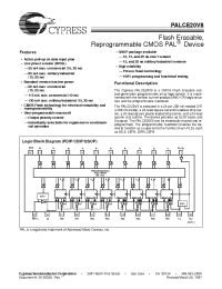Datasheet PALCE20V8-10JC manufacturer Cypress