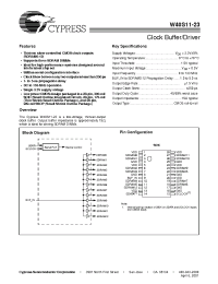 Datasheet W40S11-23G manufacturer Cypress