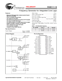 Datasheet W48C111 manufacturer Cypress