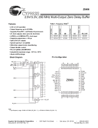 Datasheet Z9960 manufacturer Cypress
