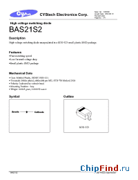 Datasheet BAS21S2 manufacturer Cystech