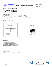Datasheet BAW56N3 manufacturer Cystech