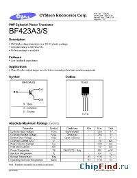 Datasheet BF423A3 manufacturer Cystech