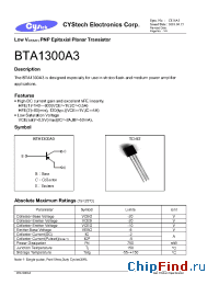 Datasheet BTA1300A3 manufacturer Cystech