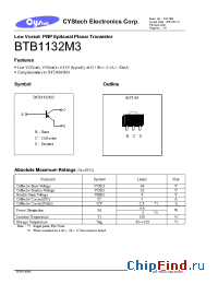 Datasheet BTB1132M3 manufacturer Cystech