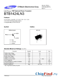 Datasheet BTB1424LN3 manufacturer Cystech
