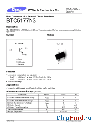 Datasheet BTC5177N3 manufacturer Cystech