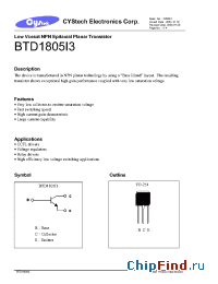 Datasheet BTD1805I3 manufacturer Cystech