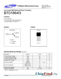Datasheet BTD1864I3 manufacturer Cystech