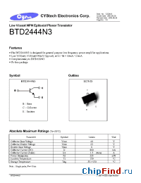 Datasheet BTD2444N3 manufacturer Cystech