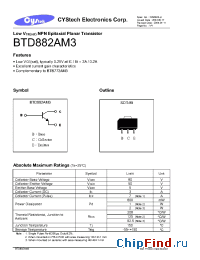 Datasheet BTD882AM3 manufacturer Cystech