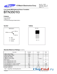Datasheet BTN3501I3 manufacturer Cystech