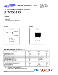 Datasheet BTN3501J3 manufacturer Cystech