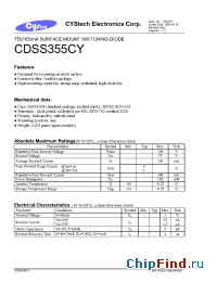 Datasheet CDSS355CY manufacturer Cystech