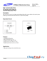 Datasheet DAN202N3 manufacturer Cystech