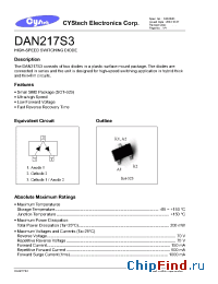 Datasheet DAN217S3 manufacturer Cystech