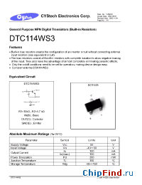 Datasheet DTC114WS3 manufacturer Cystech