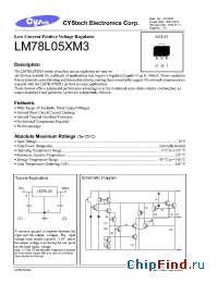 Datasheet LM78L05XM3 manufacturer Cystech