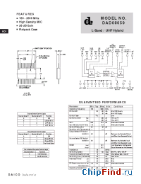 Datasheet DAD08059 manufacturer DAICO