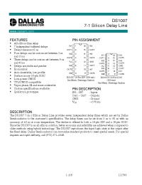 Datasheet DS1007-1 manufacturer Dallas
