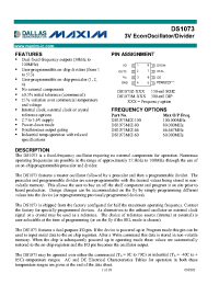Datasheet DS1073 manufacturer Dallas