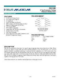 Datasheet DS1100-100 manufacturer Dallas