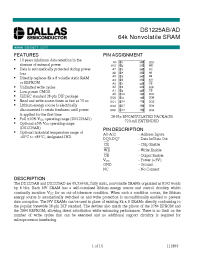 Datasheet DS1220AB-170 manufacturer Dallas