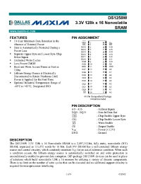 Datasheet DS1258WP-150 manufacturer Dallas
